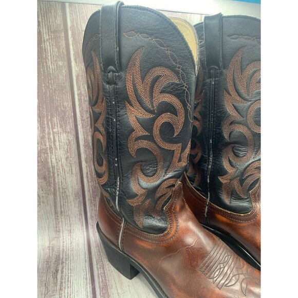 Durango Boot LM504 Men's Size 8D Black Brown Western Cowboy Boots - Picture 3 of 12